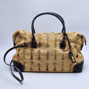 Etienne Aigner Vintage Native Natural Tribal Women Print Satchel Shoulder Bag